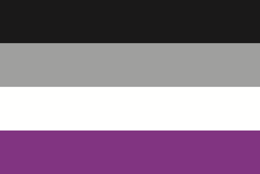 Vlag Aseksualiteit 100x150 cm
